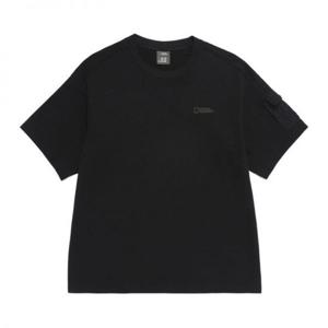 내셔널지오그래픽 N262MTS950 [NRN] 유틸리티 소매포켓 세미오버핏 반팔 티셔츠 BLACK 448360