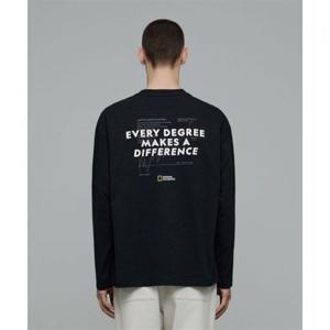 내셔널지오그래픽 N243UTS920 빙하 컨셉 그래픽 긴팔 티셔츠 CAR본 BLACK 447982