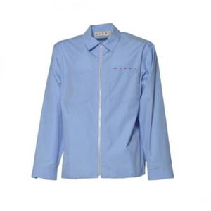 라프리마 마르니 블루 오가닉 포플린 지퍼 셔츠 CUMU0297 P0USCT88 L2B50