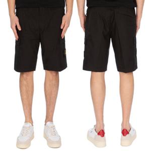 스톤아일랜드 남성 와펜 패치 카고 반바지 7615L0803 V0029