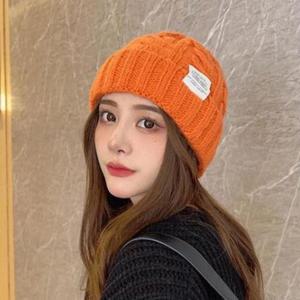 여자 외출 컬러풀 모자 골지 니트 패션 비니