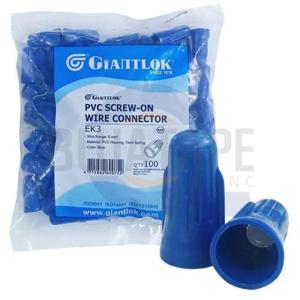 전선배선 자이언트록 PVC 와이어 콘넥터 청색 100개입 EK-3