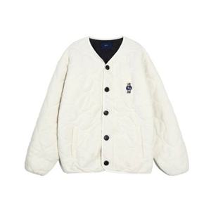 예일 YALE 엠브로이더리 댄 카라리스 퀼팅 플리스 자켓_아이보리 YEF1FJ301SIV 371617