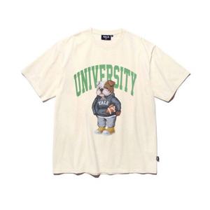 예일 YALE 유니버시티 댄 반팔티셔츠 크림 YD01SS6001CR 372570