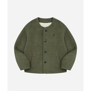 예일 YALE 울 4 버튼 카라리스 자켓 카키 YD09JK7001KH 372301