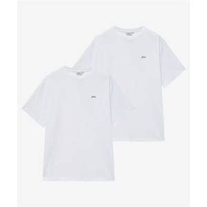 예일 YALE [2PACK] 레귤러 핏 스넬로고 반팔티셔츠_화이트화이트 YFM9SS101AWH 372070