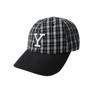 예일 YALE 나일론 멀티 체크 Y 로고 모자_블랙 YGX2CA605ABK 413391
