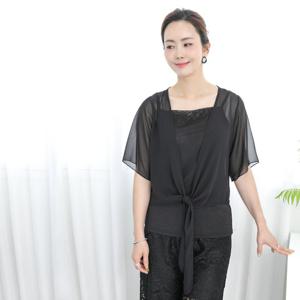 애비뉴투지 엄마옷 샤랄라 쉬폰 여름 숏 볼레로 가디건 J05163