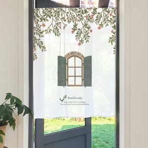 짧은창 현관 도어커튼 가림막 115x120 뷰티풀투데이