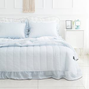 에어밤부 프릴 스노우 리플 K킹 여름누비이불패드 풀세트 블루