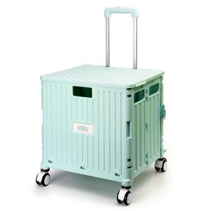 클리나 4바퀴 대형 접이식 마트 쇼핑카트 민트