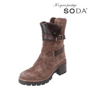 [소다 공식] SODA 여성 워커 퍼 부츠 AIB111 SA20 (6cm)