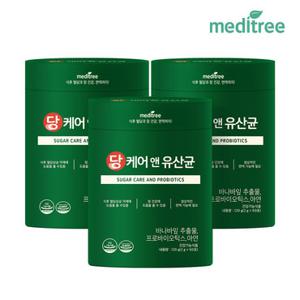 메디트리 당케어 앤 유산균 60포 3통(6개월분) 혈당 관리 바나바잎추출물