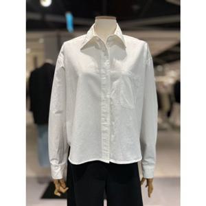 [코데즈컴바인] (CKA-SH001W2Z) 베이직 크롭 포켓셔츠