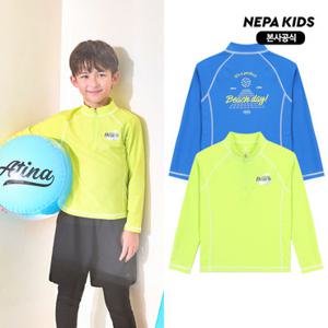 [네파키즈/택가69,000] KL33001 스윔클럽 래시가드 하프집업 본사직영