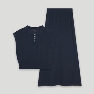 [코데즈컴바인] 캡소매니트 스커트 셋업 (CKB-XX001W5)