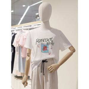 SOUP 숲 레터링 프린트 반팔 티셔츠 (SB6ST32)