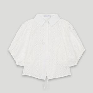 [코데즈컴바인] 펀칭 허리끈 블라우스 (CKB-BL004W6)