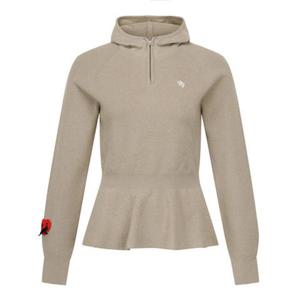 [파리게이츠] (521E3SR206)여성 하프 집업 후드 페플럼 니트