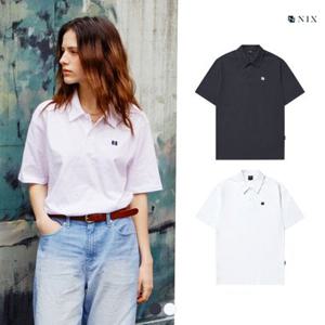 [NIX]유니) 16수싱글 NIX 미니로고 카라 티셔츠 (레귤러핏)(2COLOR) (LNSMCTC765M)