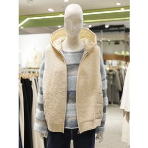 SOUP 숲 포켓 후드 배색 집업 베스트 (SZCVE80)