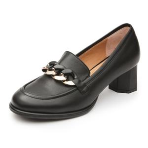 RENPUC3804K1 금강제화 랜드로바 르느와르 발편한 여성 체인장식 5cm 로퍼 펌프스