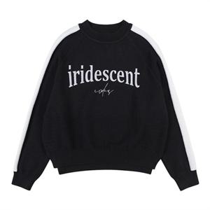 [코데즈컴바인] 레터링 배색 블러킹 풀오버 (CJA-PU505W1)