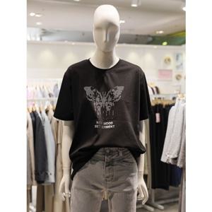 SOUP 숲 나비 프린트 반팔 티셔츠 (SA6ST85)