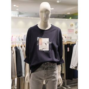 SOUP 숲 프린트 배색 티셔츠 (SA6ST86)