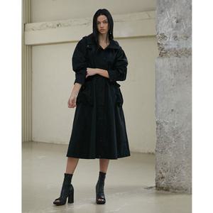 [에고이스트] EP3WZ861JP 셔링 포인트 빅포켓 후디 롱 점퍼 (23년 가을)