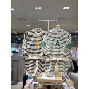 압소바CH 코지 스트라이프 상하 AZ7-21281 겨울상하복 등원룩백일 돌 조카선물