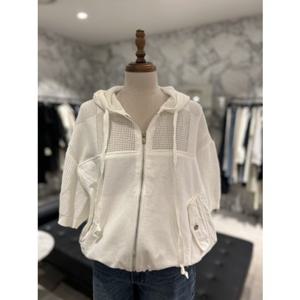 보브 VOV 데님 믹스 니트 후드 점퍼 (71143551011)