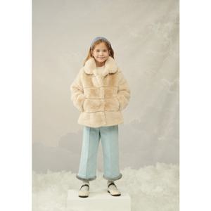 빈판교12 FW BY74PT01BU 퍼 장식 기모 데님 8부 팬츠