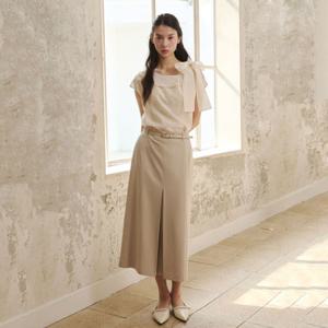 [25 S S] 잇미샤 H라인 벨티드 스커트 ITP4ZSK840