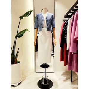 [모조에스핀] V넥 트위드 블루 자켓 (J252XSF102)