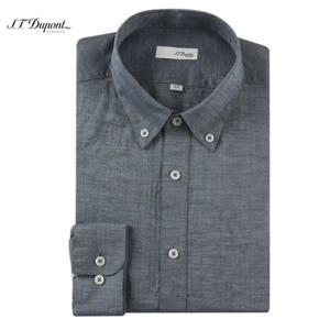 (듀퐁)24년 SS 신상 -SE4SM21L337SDY(다크그레이)- 슬림핏 린넨100 버튼 다운 긴팔셔츠