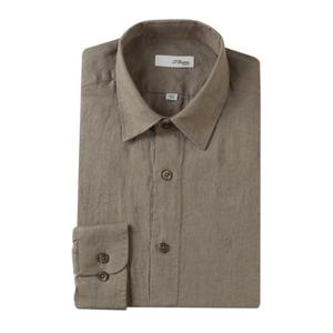 (듀퐁)25년 SS 신상 -SE5SM21LS331SKH(카키)- 슬림핏 린넨100 솔리드 긴팔셔츠
