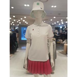 [파리게이츠] 26SS여름 여성 스마일 와펜 포인트 피케이 티셔츠 (521F1TO101WH)