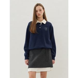 올리브데올리브 (OE5WEA94) 메종드 로고자수 배색카라 스 셔츠