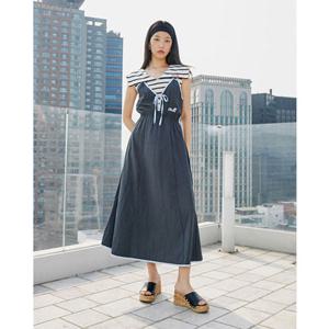 [에고이스트] ER3WO760 배색 스트랩 포인트 원피스 (25년 가을)