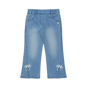 프렌치캣8 데님 리본자수 팬츠 (Q52DBP070N4)