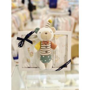 [압소바 의류] 비행기7부슈트 보우테디7부내의 딸랑인형세트 (A1310680J)