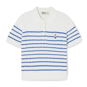 [후아유] Steve Collar Cable Short Sleeve Sweater WHKAG2423F