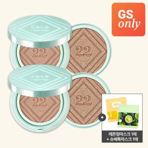 [GS단독]조성아 대왕쿠션 바다앰플 더블세트(본품2+리필2) + 마스크 2매