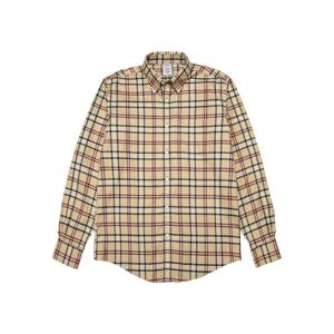 [브룩스브라더스] 레귤러핏 논아이론 트윌 타탄 체크 셔츠 (카키베이지) (BBTHMM6132ZDF)