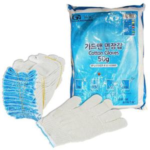 GUARDMAN 고급 면장갑 50g (100개입) 목장갑 작업 안전장갑