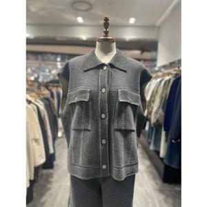보브 VOV 스티치 플랩 포켓 니트 베스트 (71133503021)