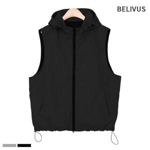 빌리버스 남성 조끼 BTO014 집업 후드 방풍 방수 베스트