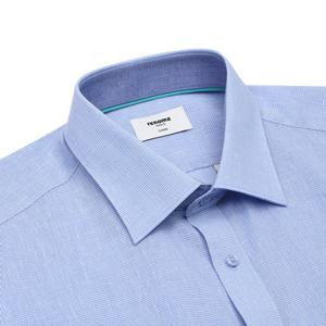 [레노마 일반핏] ROSSG1-035BU 얇고 가볍고 통기성 우수한 아이스텐셀 스타체크셔츠[비침있음]