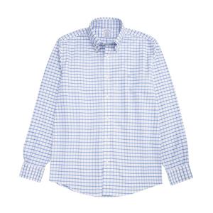BB_레귤러핏 논아이론 옥스포드 체크 셔츠 (블루) (BBTHMM7926MES)